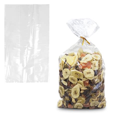 Clear Gusseted Poly Bags 6 X 4 X 15 Inches Pack Of 100 Waterproof