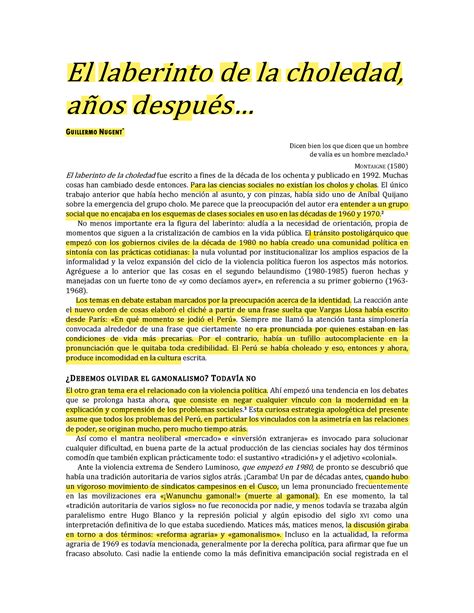 El Laberinto De La Choledad NNugget El Laberinto De La Choledad