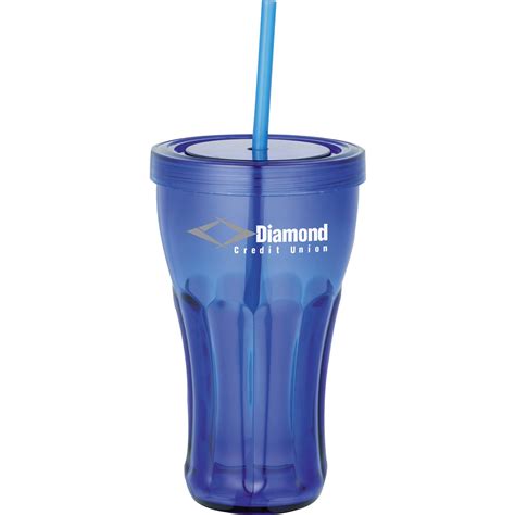 Promotional 16 Oz. Fountain Soda Tumbler with Straws with Custom Logo ...