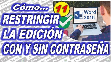 Cómo Colocar Restricción De Edición Con Y Sin Contraseña En Word ️ Tips Y Trucos 11 😉 Youtube