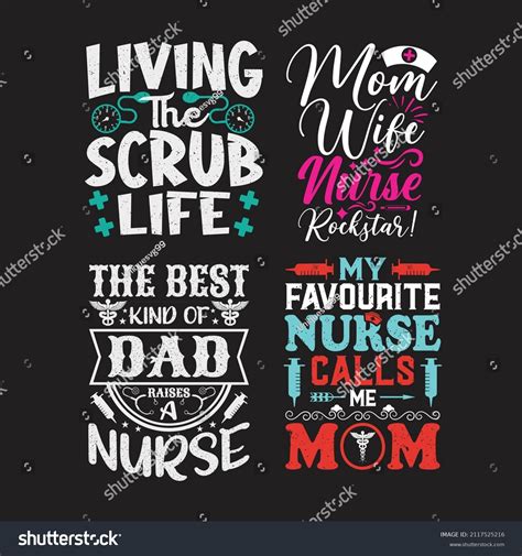 Nurse Medical Doctor Sayings Bundle Design Royalty Free Stock Vector 2117525216