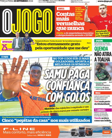 Fora De Jogo Capas Os Elogios Ao Refor O Do Benfica Quenda Para