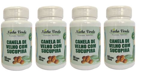 Kit 4 Canela De Velho Sucupira 500mg 60 Cápsulas Frete grátis