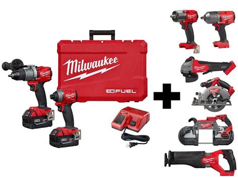 MILWAUKEE M18, Cordless Combination Kit, 18V DC Voltage, Number of ...