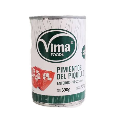 Pimientos Del Piquillo Enteros Vima Foods 390 G 13 8 Oz