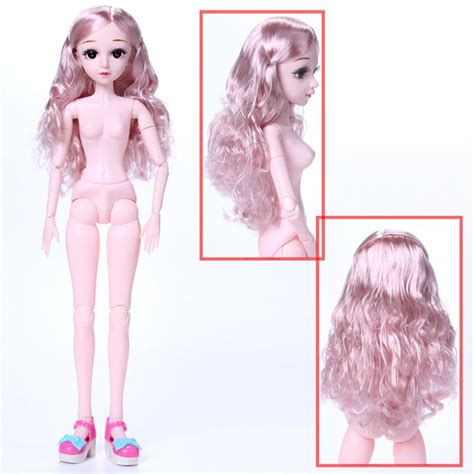 Buy Cm Bjd Doll D Eyes Moveable Jointed Wig Naked Girl Dolls Body With Shoes Accessories