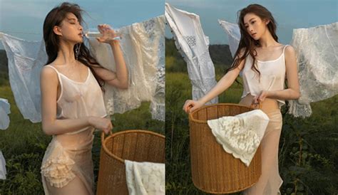 Giặt đồ cũng diện váy phòng the nhằm khoe dáng lả lơi các hot girl Việt khiến báo chí tốn