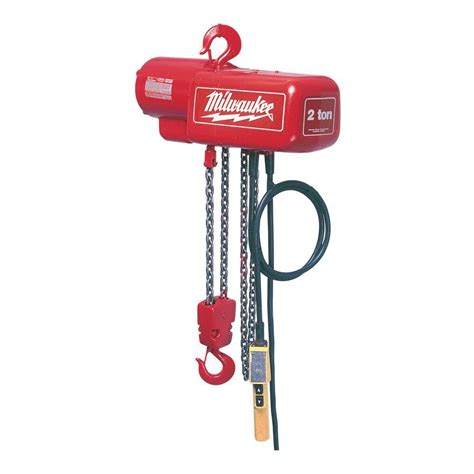 Milwaukee 2 Ton 10 ft. Electric Chain Hoist-9570 - The Home Depot