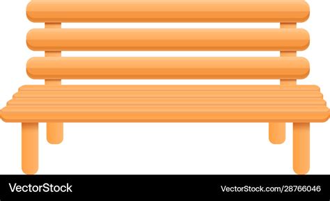 Wood bench icon cartoon style Royalty Free Vector Image