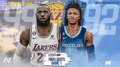 Grizzlies Vs Lakers Game Highlights Playoffs Realistic Slider