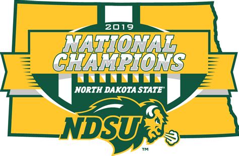 North Dakota State Bison Logo Champion Logo Ncaa Division I N R