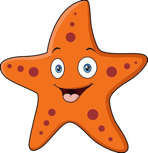 Cute Orange Starfish Cartoon On White Background 28237790 Vector Art At