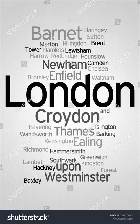 London Word Cloud Boroughs City Stock Illustration 1364373947 ...