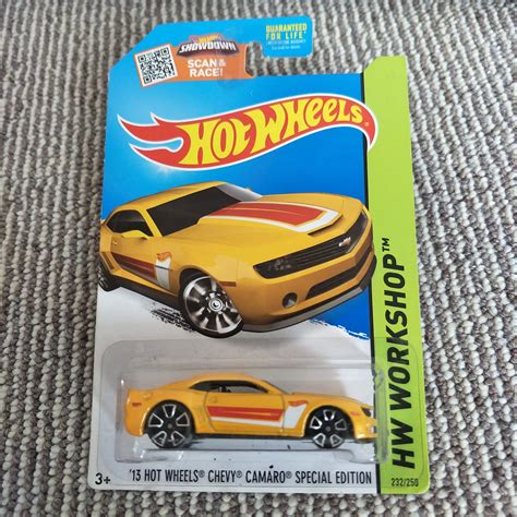 Hot Wheels Chevy Camaro Special Edition Yellow Hw Workshop Perfect My