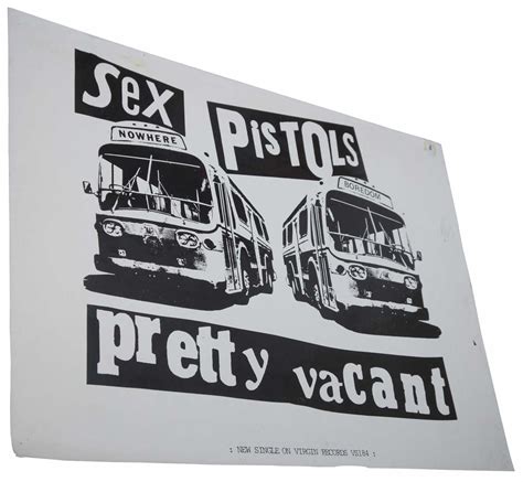 Original 1977 Sex Pistols Nowhere Boredom Pretty Vacant Promo Poster