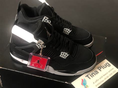 Jordan 4 Black Canvas Rrealtinaplug
