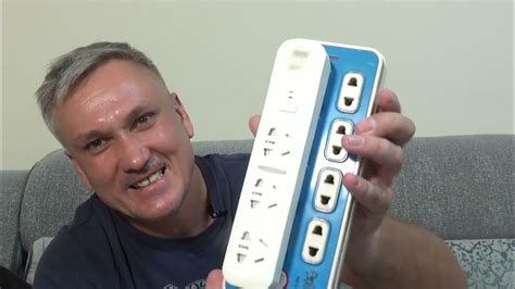 Китайские вилки и розетки. Тройник с ночником. Диванный обзор - YouTube