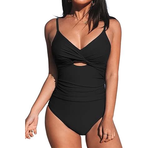 Generic Hot Swimsuit Solid One Piece Women S Hollow Sexy Bikini Pleated Slim Fit Swimsuit