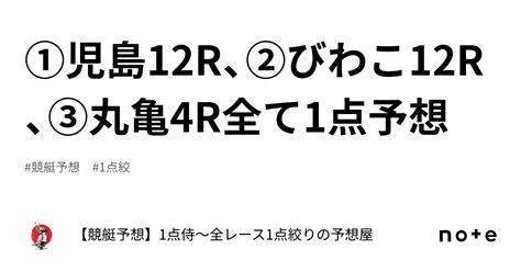 ⚔️①児島12r、②びわこ12r、③丸亀4r⚔️全て1点予想⚔️｜【競艇予想】1点侍～全レース1点絞りの予想屋