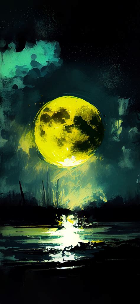 Night Moon Sea Wallpaper