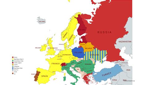 alliance influence map by country capital | 2022/11/24 : r/citieswar