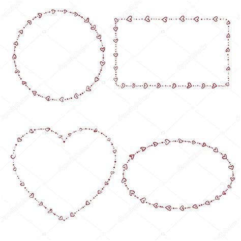 4 Heart Shaped Beads Frames Stock Vector By ©slowcentury1 62684127