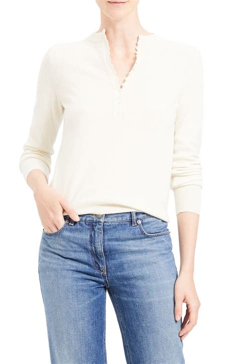 Theory Cashmere Henley Sweater Nordstrom