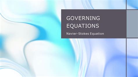 CFD Series Governing Equations Block 2 YouTube