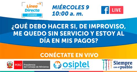 Charla Gratuita OSIPTEL Qué debo hacer si de improviso me quedo