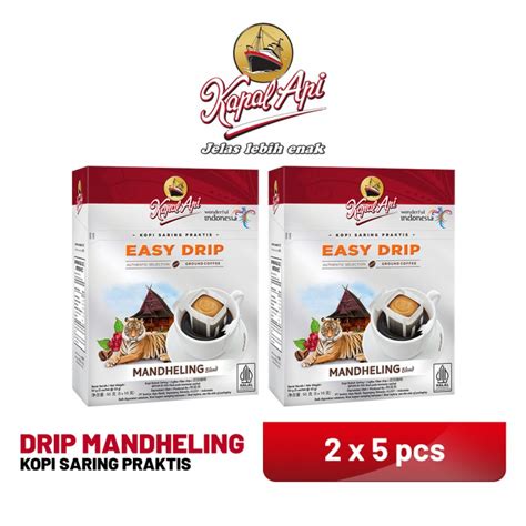 Jual KAPAL API Drip Mandheling Blend 2 Folding Box 5 X 10 Gr Bahan