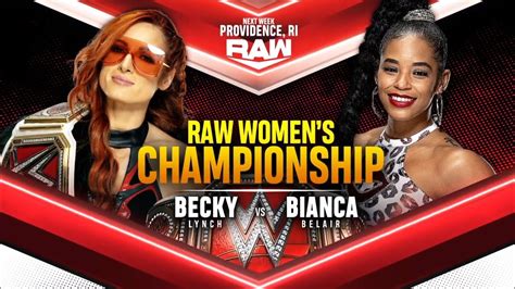 Becky Lynch Vs Bianca Belair Raw Women S Championship Full Match