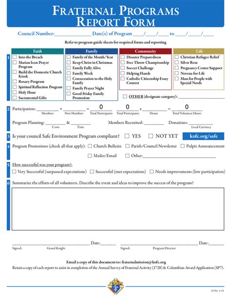 Kofc Form Fillable