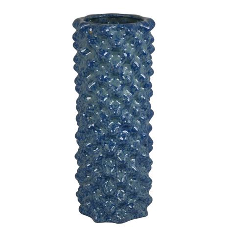 Dark Blue Cermaic Bumpy Vase Wilford Lee Home Accents