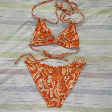 Kulani Kinis X Hannah Meloche Orange Bikini Brand Depop