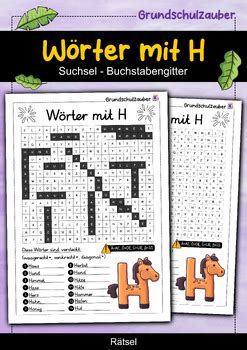 W Rter Mit H Suchsel Buchstabengitter Buchstaben A Z Deutsch