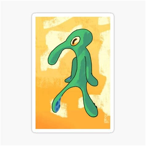 "Squidward Meme Art" Sticker by bellachiango | Redbubble