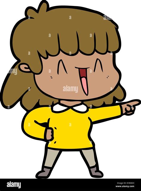 cartoon happy girl Stock Vector Image & Art - Alamy