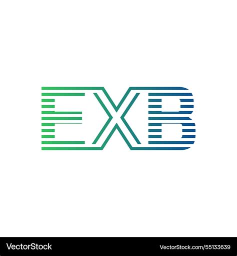 modern exb logo design letter exb minimalist vector image