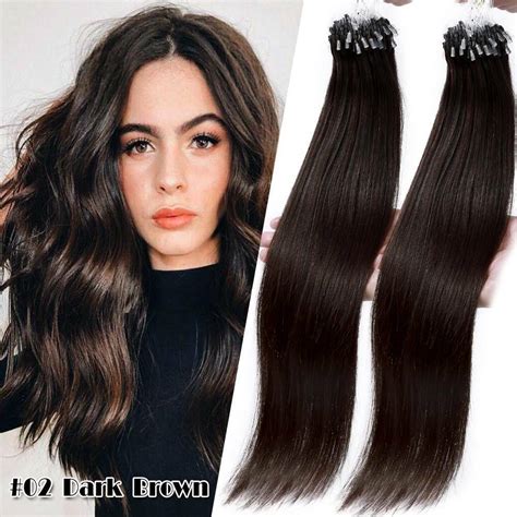 Nano Remy Micro Ring Easy Loop Beads 100 Human Hair Extensions THICK