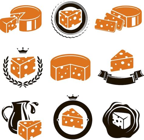 Premium Vector Cheese Set Vector