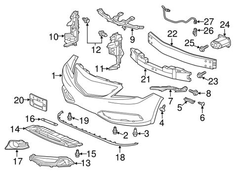 Acura Ilx Extension R Front Bumper Beam Tx A Zz