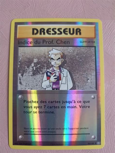 Carte Pok Mon Dresseur Indice Du Prof Chen Reverse Fr