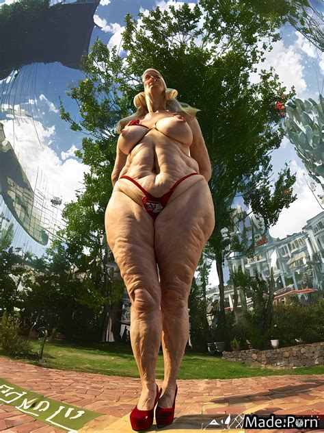 Porn Image Of Vivid Oiled Body Saggy Tits Woman Lipstick Gothic Nude Created By AI