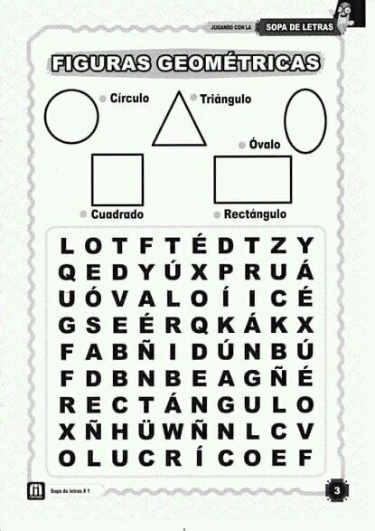 Sopa De Letra Figura Geométricas Sopa De Letras Objetos Con Figuras Geometricas Actividades