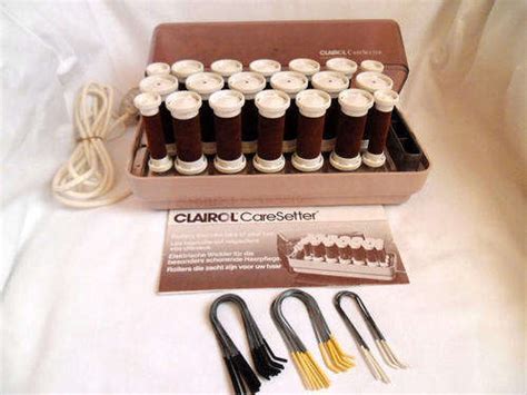 Hair Styling Tools Rare Clairol Caresetter Electric Heated Hot Velvet Curlers Rollers With