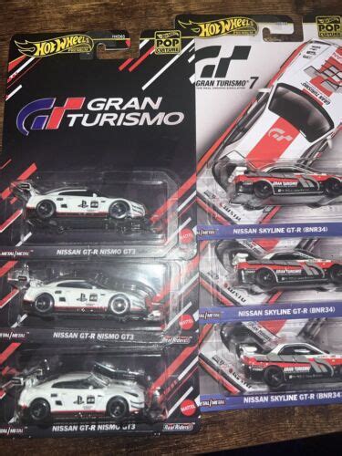 Hot Wheels Premium Pop Culture Gran Turismo Nissan Gt R Car Set