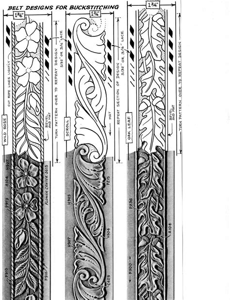 Free Printable Leather Belt Tooling Patterns | FREE Printable