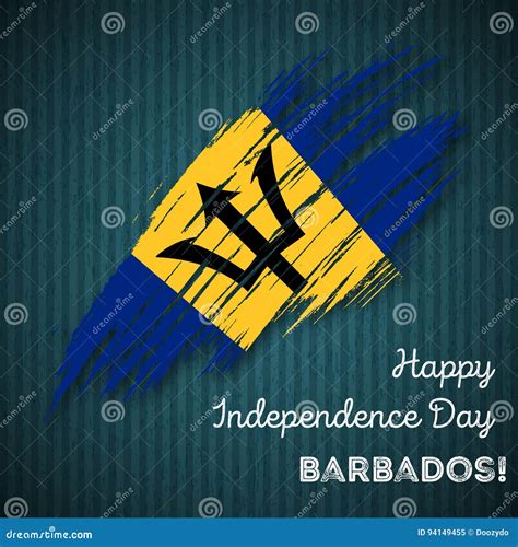 Barbados Independence Day Patriotic Design Stock Vector Illustration