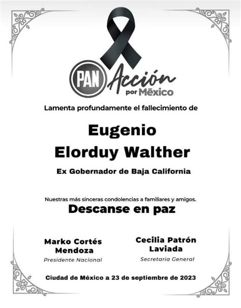 Esquela Eugenio Elorduy Walther ESQUINA 32