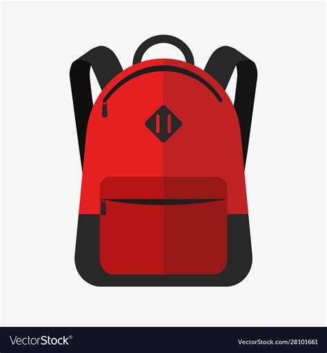 School bag backpack Royalty Free Vector Image - VectorStock